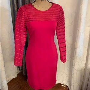 Hot Pink Fitted Dress